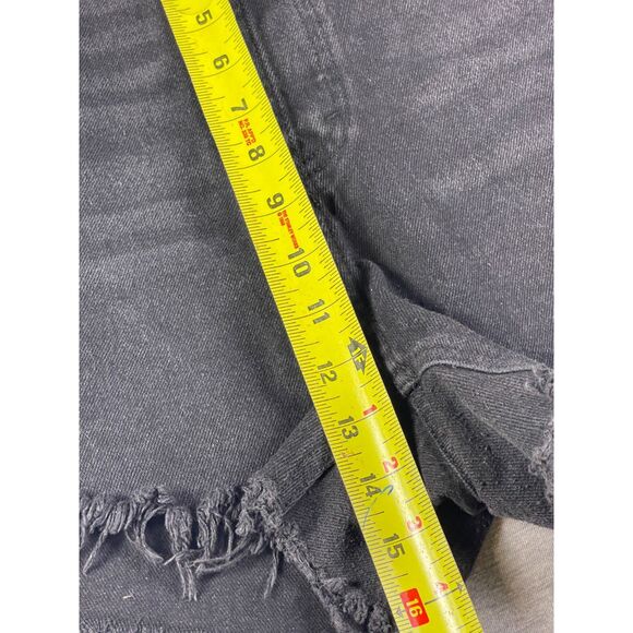 Wild Fable Women's Black Distressed Denim Highest Rise Jean Shorts Size 14 Large - Picture 6 of 7